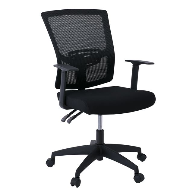 Πολυθρόνα εργασίας "BF2910" από ύφασμα mesh σε χρώμα μαύρο  61x58x91/101