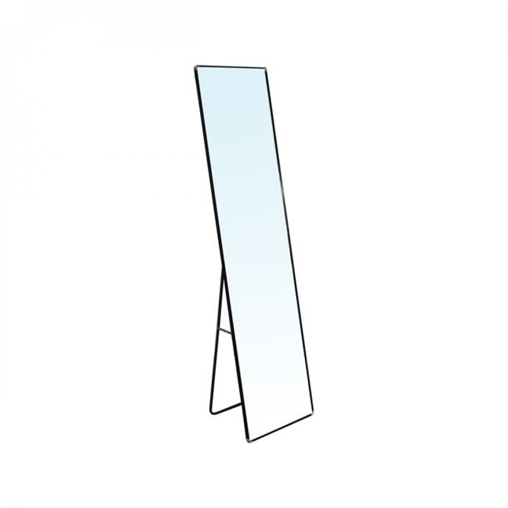 Καθρέπτης δαπέδου "DAYTON" αλουμινίου σε χρώμα μαύρο 40x33x160