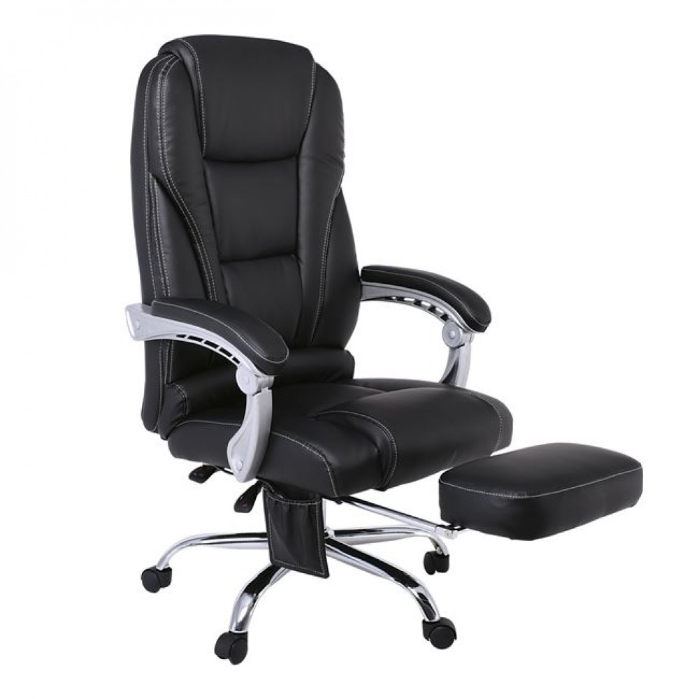 Πολυθρόνα διευθυντή relax "BF9350" από PU/PVC σε μαύρο χρώμα 68x64x118