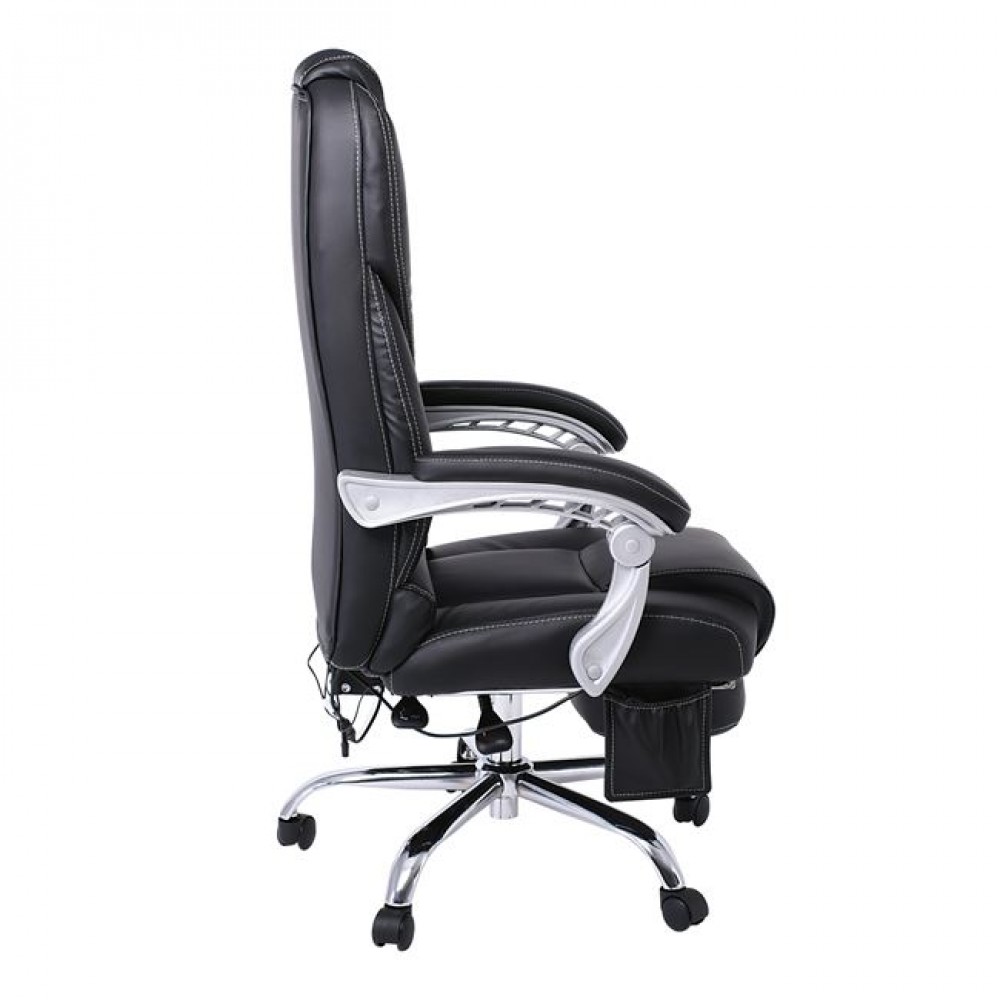 Πολυθρόνα διευθυντή relax "BF9350" από PU/PVC σε μαύρο χρώμα 68x64x118