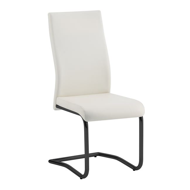 Καρέκλα "BENSON" από μέταλλο/pvc σε χρώμα μαύρο/λευκό 46x52x97