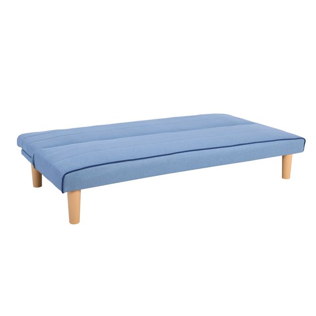 Καναπές-κρεβάτι τριθέσιος "BIZ" από ύφασμα σε μπλε χρώμα 167x75x70