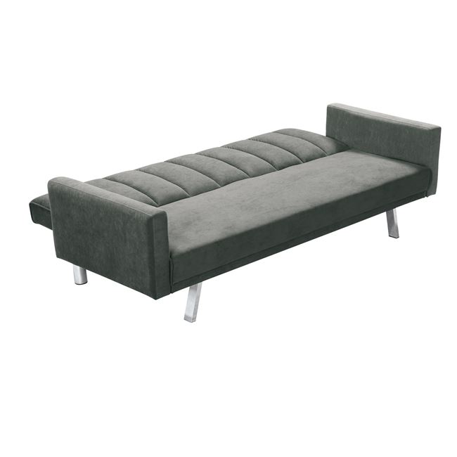 Καναπές κρεβάτι "HIT" από ύφασμα σε χρώμα ανοιχτό γκρι 198x86x81