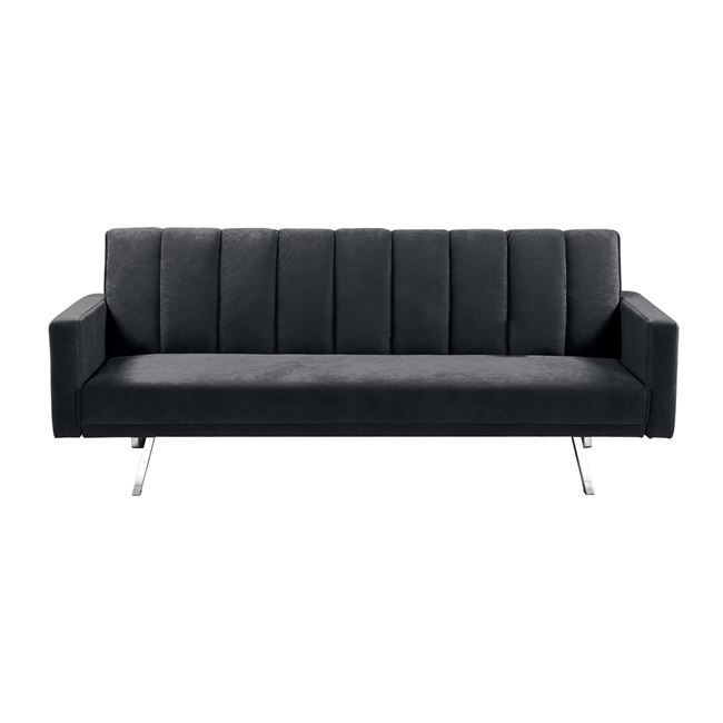 Καναπές-κρεβάτι τριθέσιος "HIT" από ύφασμα σε γκρι χρώμα 198x86x81
