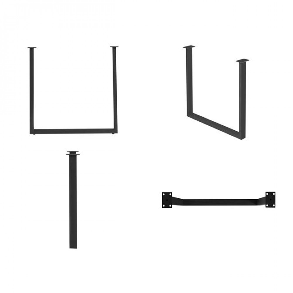 Βάση τραπεζιού "LIZARD" 2τμχ από μέταλλο σε μαύρο χρώμα 79x6x73