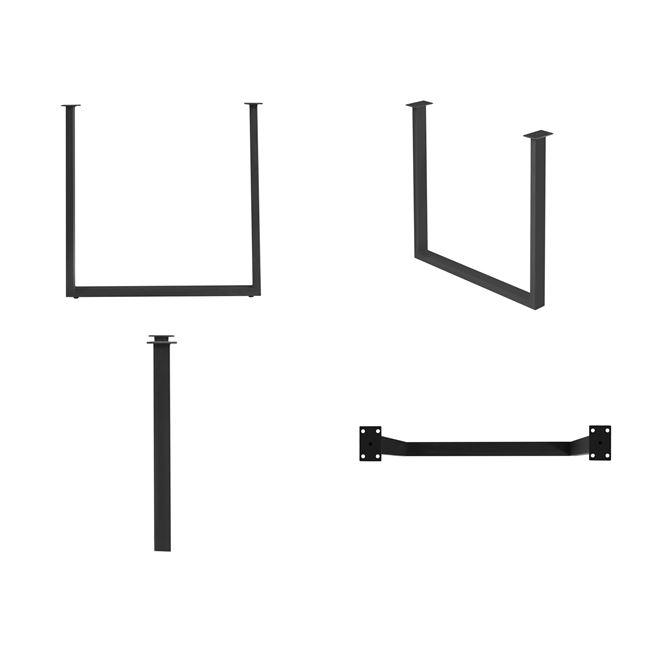 Βάση τραπεζιού "LIZARD" 2τμχ από μέταλλο σε μαύρο χρώμα 79x6x73