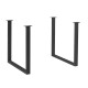 Βάση τραπεζιού "LIZARD" 2τμχ από μέταλλο σε μαύρο χρώμα 79x6x73