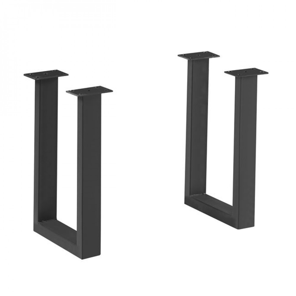 Βάση τραπεζιού "LIZARD" 2τμχ από μέταλλο σε μαύρο χρώμα 30x6x43