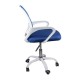 Πολυθρόνα γραφείο "BF2101-SC" από ύφασμα mesh/μέταλλο σε μπλε/λευκό χρώμα 56x55x84