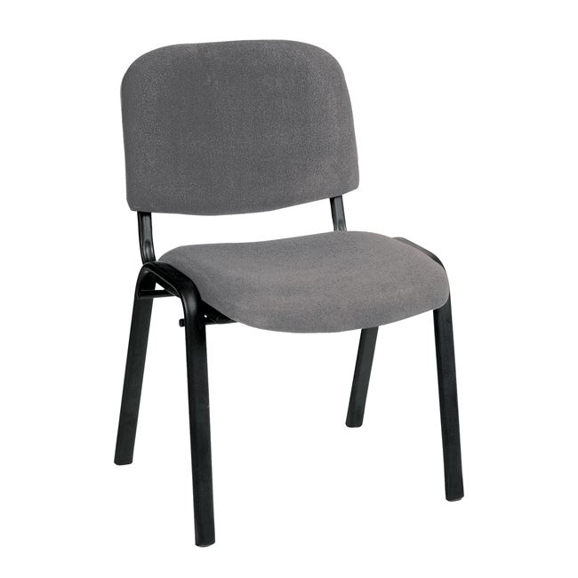 Καρέκλα "SIGMA" από μέταλλο/ύφασμα σε μαύρο/γκρι χρώμα  55x60x79