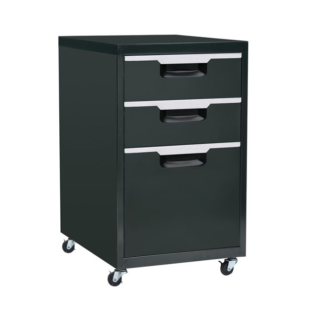 Συρταριέρα γραφείου μεταλλική σε χρώμα μαύρο 40x50x67