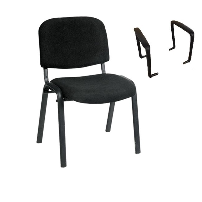 Καρέκλα "SIGMA" από μέταλλο/ύφασμα σε μαύρο χρώμα  67x57x79