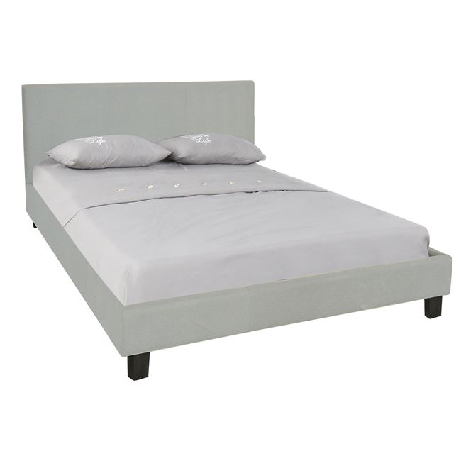 Κρεβάτι "WILTON" από ύφασμα σε γκρι χρώμα 149x203x89