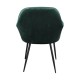 Πολυθρόνα "VALERY" από μέταλλο/ύφασμα σε μαύρο/πράσινο χρώμα 55x61x87