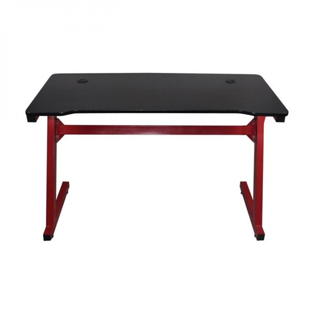Γραφείο gaming από μέταλλο σε μαύρο/κόκκινο χρώμα 120x60x75