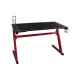 Γραφείο gaming από μέταλλο σε μαύρο/κόκκινο χρώμα 120x60x75