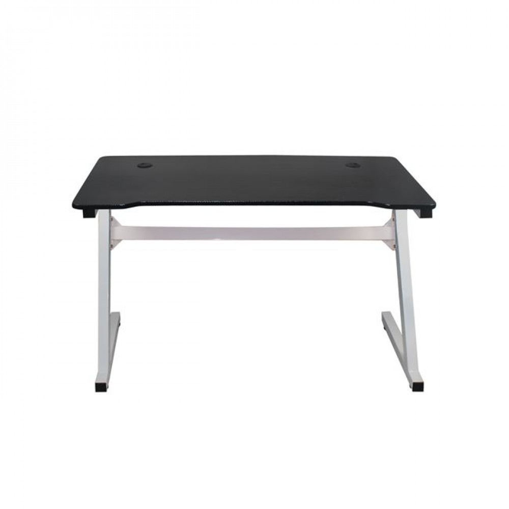 Γραφείο gaming από μέταλλο σε λευκό/μαύρο χρώμα 120x60x75