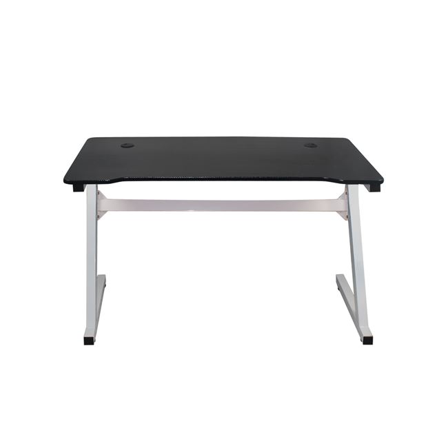 Γραφείο gaming από μέταλλο σε λευκό/μαύρο χρώμα 120x60x75