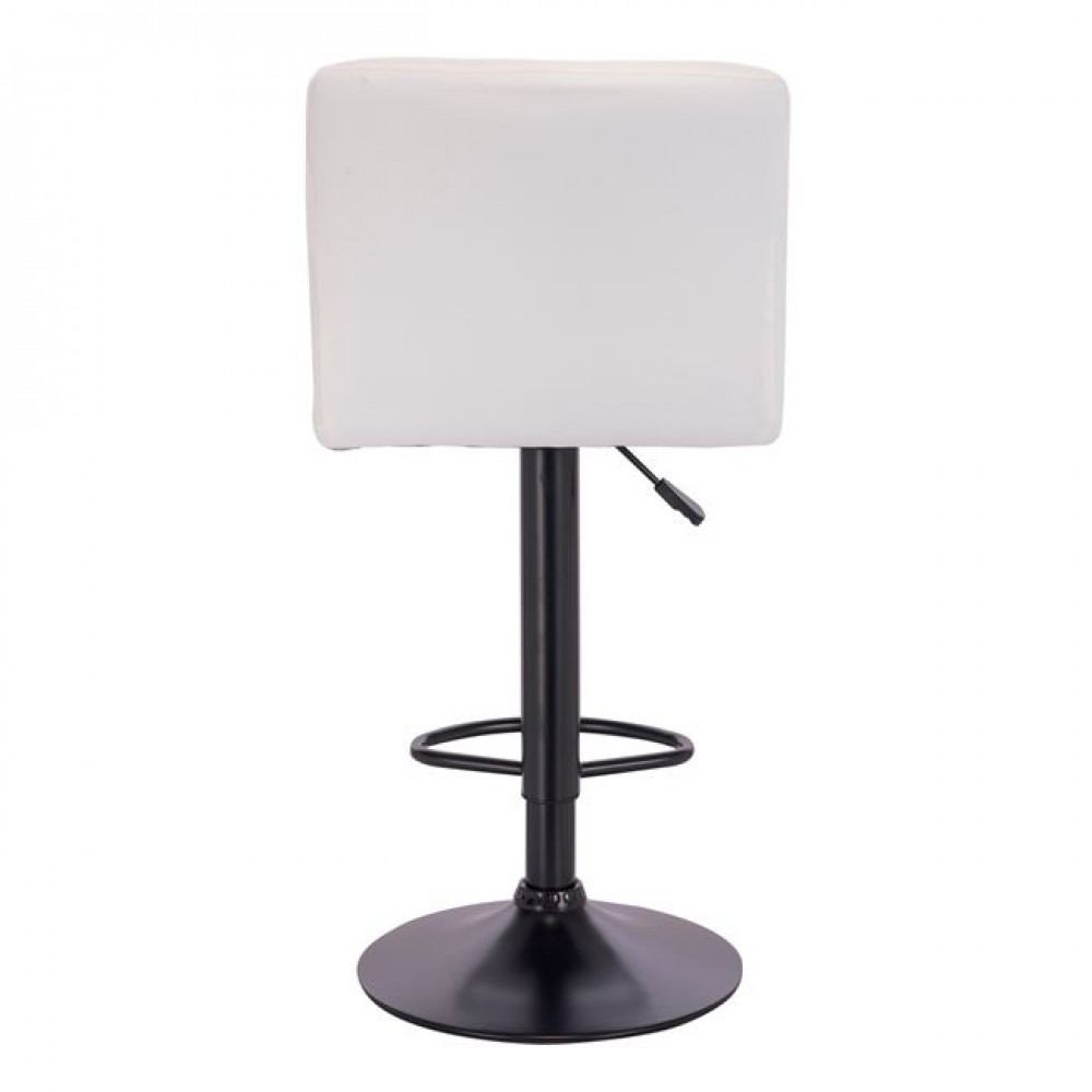 Σκαμπώ μπαρ "LINO" από τεχνόδερμα σε λευκό χρώμα 44x50x92/113