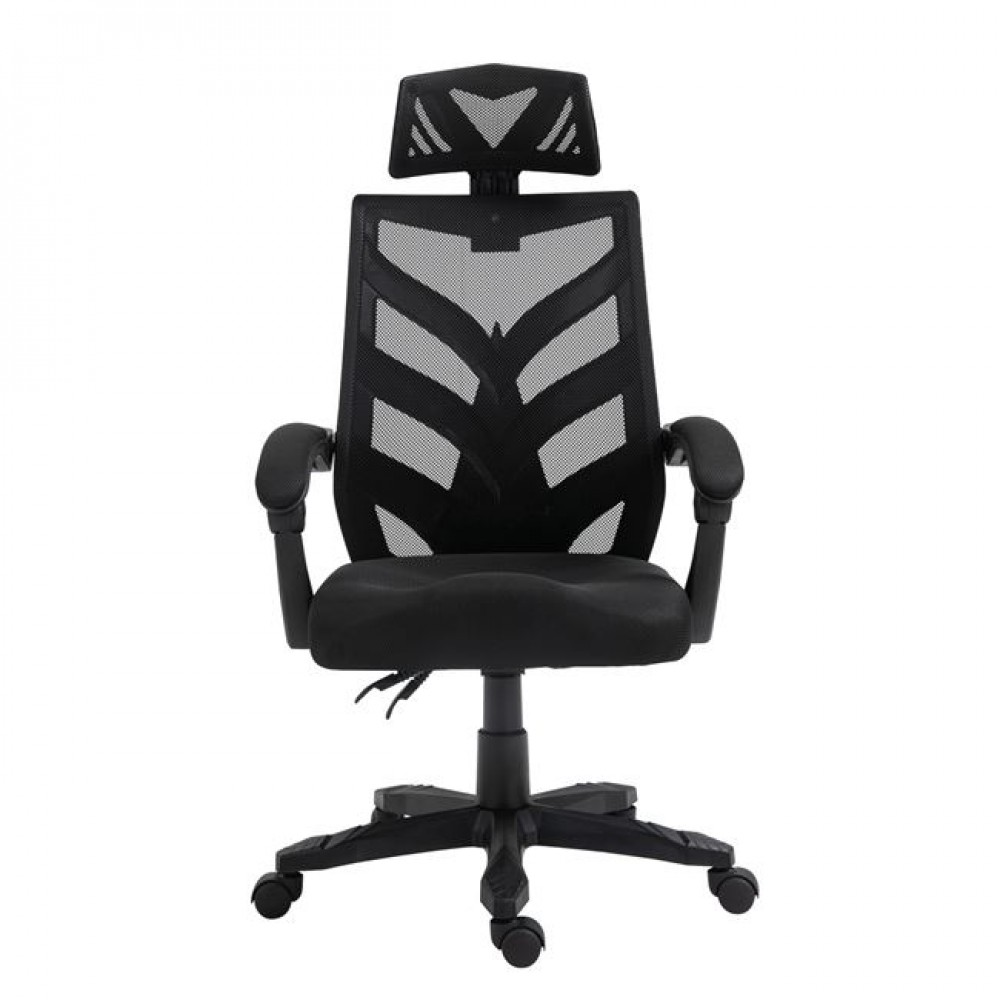 Πολυθρόνα διευθυντή "BF2980" από ύφασμα mesh σε μαύρο χρώμα 60x66x121