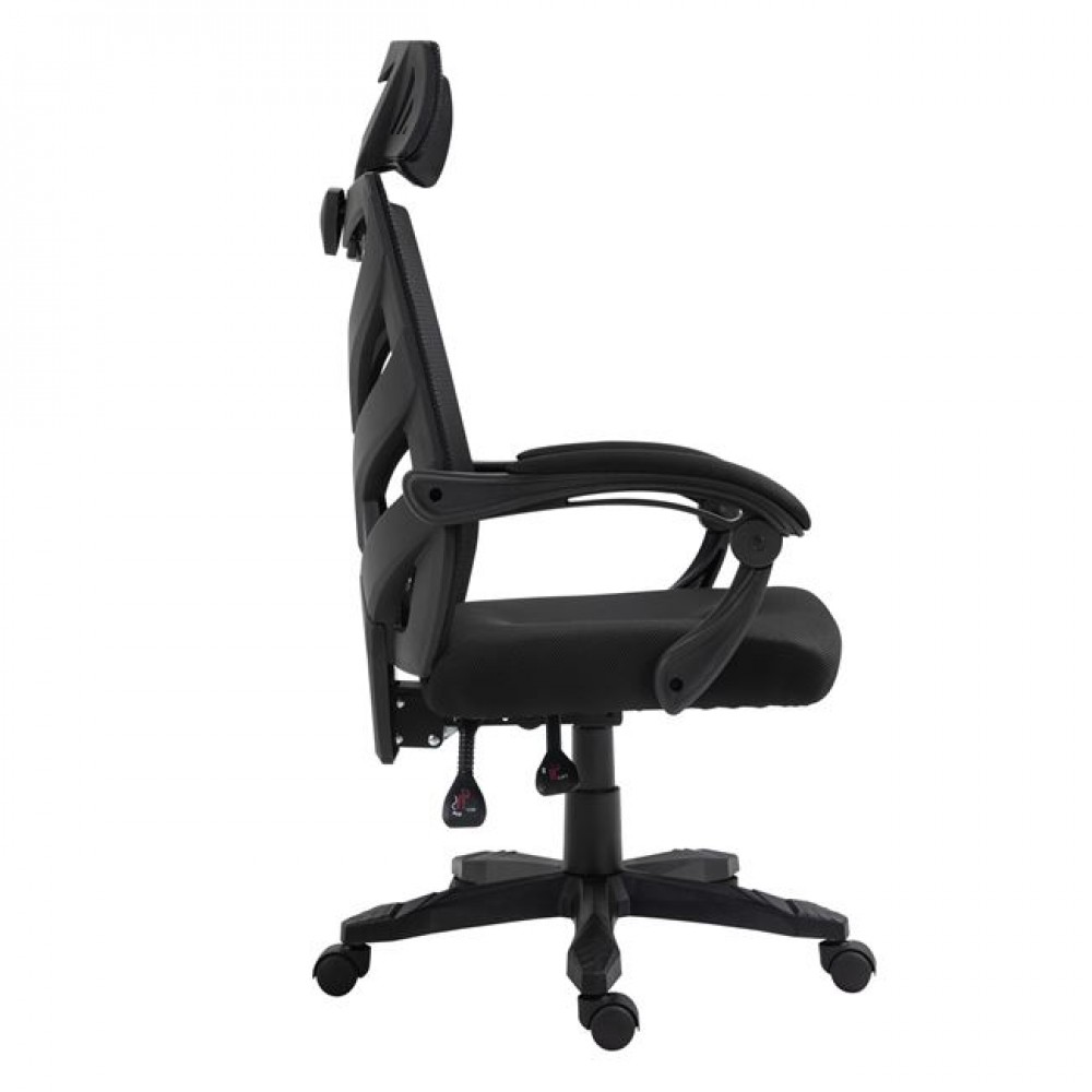 Πολυθρόνα διευθυντή "BF2980" από ύφασμα mesh σε μαύρο χρώμα 60x66x121