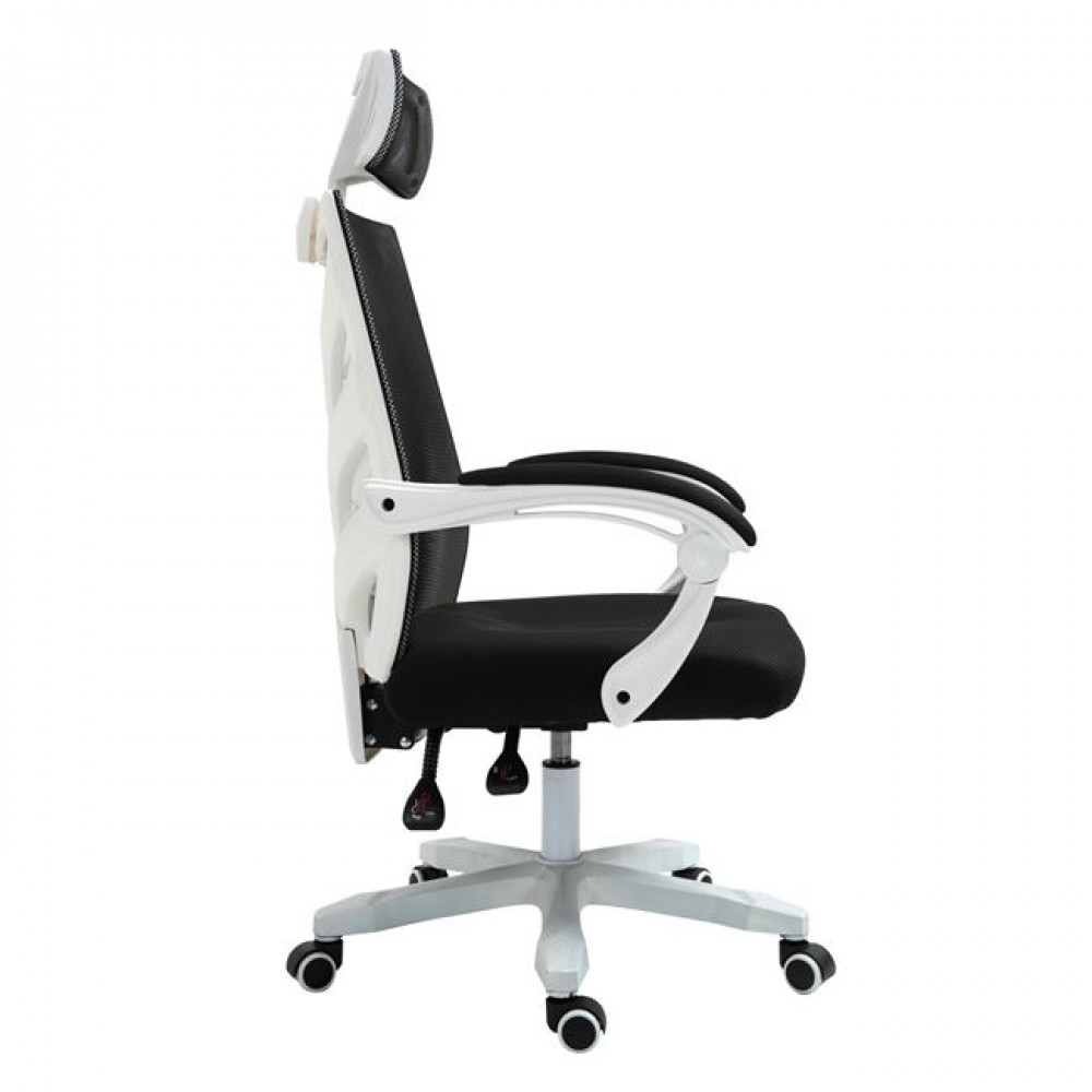 Πολυθρόνα διευθυντή "BF2985" από ύφασμα mesh σε μαύρο/άσπρο χρώμα 60x66x121