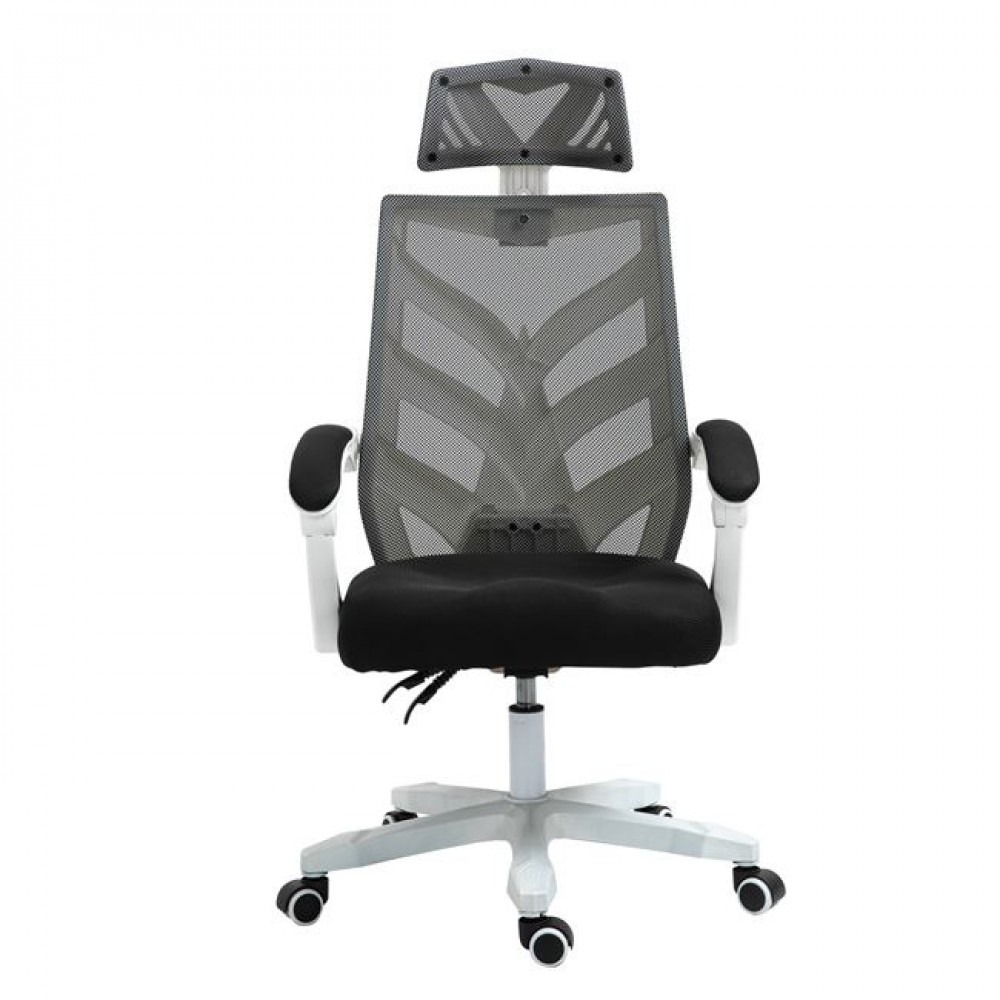 Πολυθρόνα διευθυντή "BF2985" από ύφασμα mesh σε μαύρο/άσπρο χρώμα 60x66x121