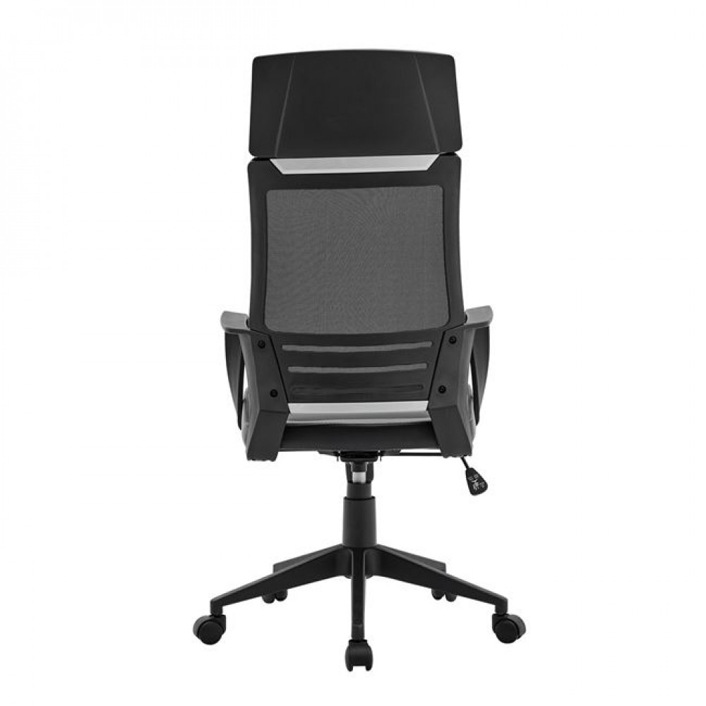 Πολυθρόνα διευθυντή "BF2500" από ύφασμα mesh/PU σε μαύρο χρώμα 58x62x126