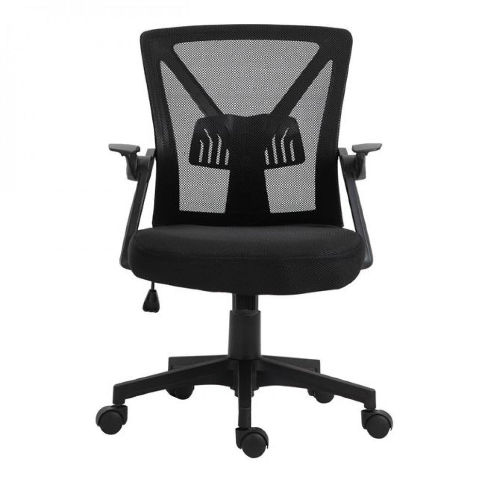 Πολυθρόνα εργασίας "BF2130" από ύφασμα mesh σε χρώμα μαύρο 61x57x91/101