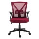 Πολυθρόνα γραφείου "BF2130" από ύφασμα mesh σε μπορντώ χρώμα 61x57x101