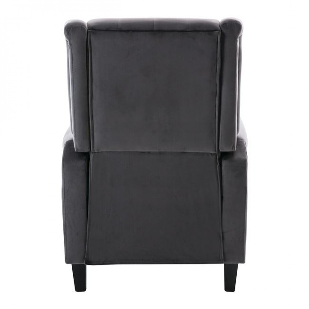 Πολυθρόνα μπερζέρα "CHESTER" από ύφασμα σε γκρι χρώμα 78x85x104