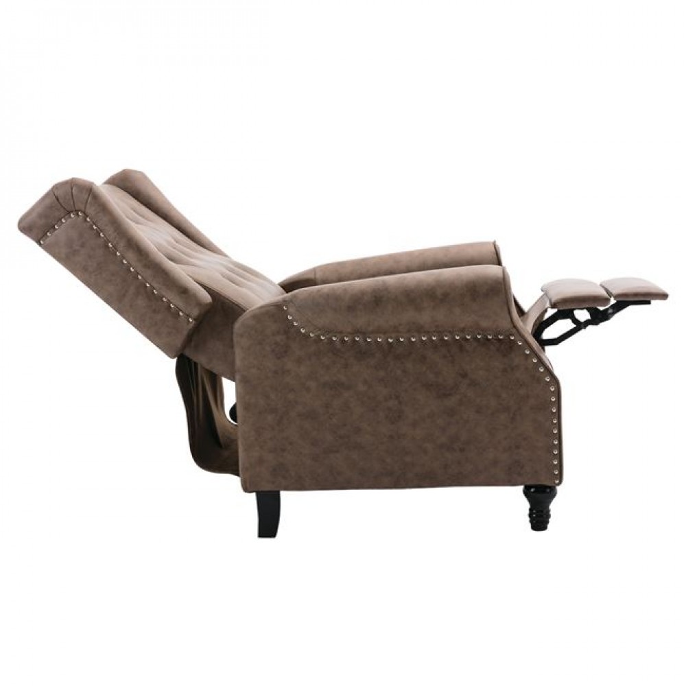 Πολυθρόνα μπερζέρα "CHESTER" από ύφασμα σε καφέ antique χρώμα 78x85x104