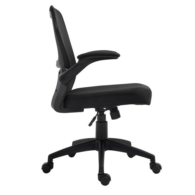 Πολυθρόνα γραφείου "BF2920W" από ύφασμα mesh σε μαύρο χρώμα 60x60x105