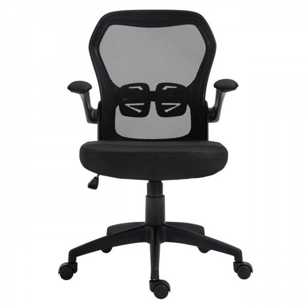 Πολυθρόνα γραφείου "BF2920W" από ύφασμα mesh σε μαύρο χρώμα 60x60x105