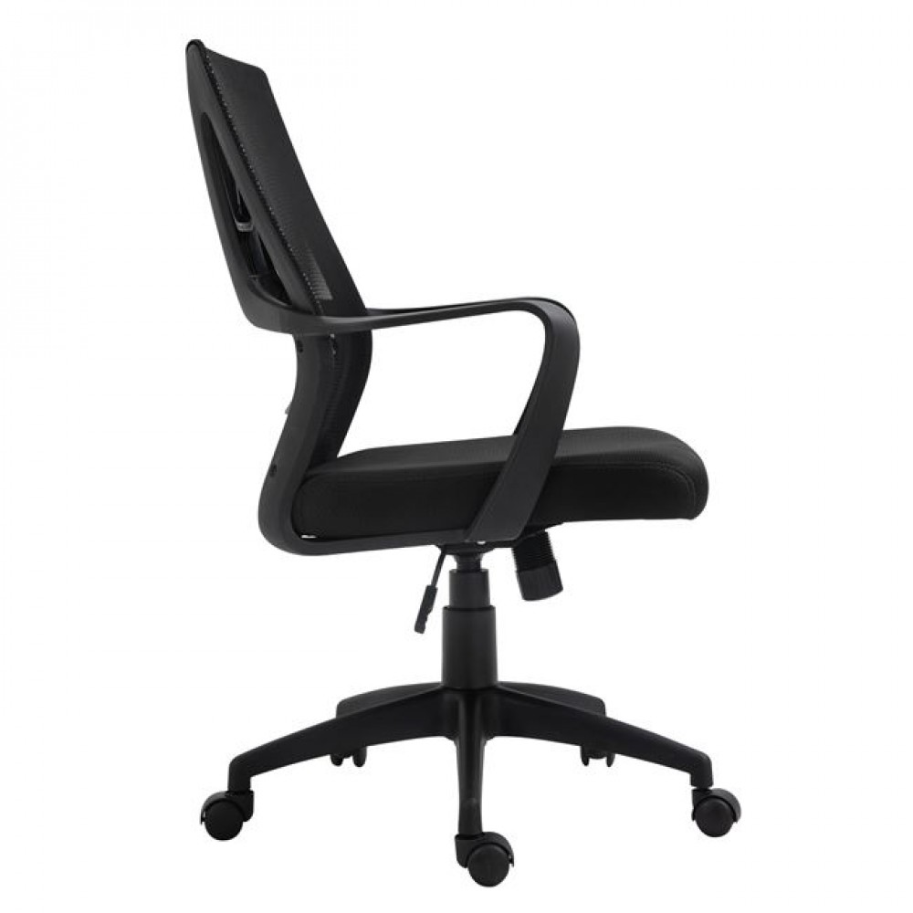 Πολυθρόνα γραφείου "BF2960" από ύφασμα mesh σε μαύρο χρώμα 60x62x109