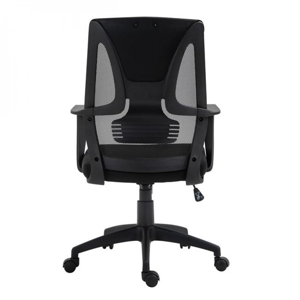 Πολυθρόνα γραφείου "BF2960" από ύφασμα mesh σε μαύρο χρώμα 60x62x109