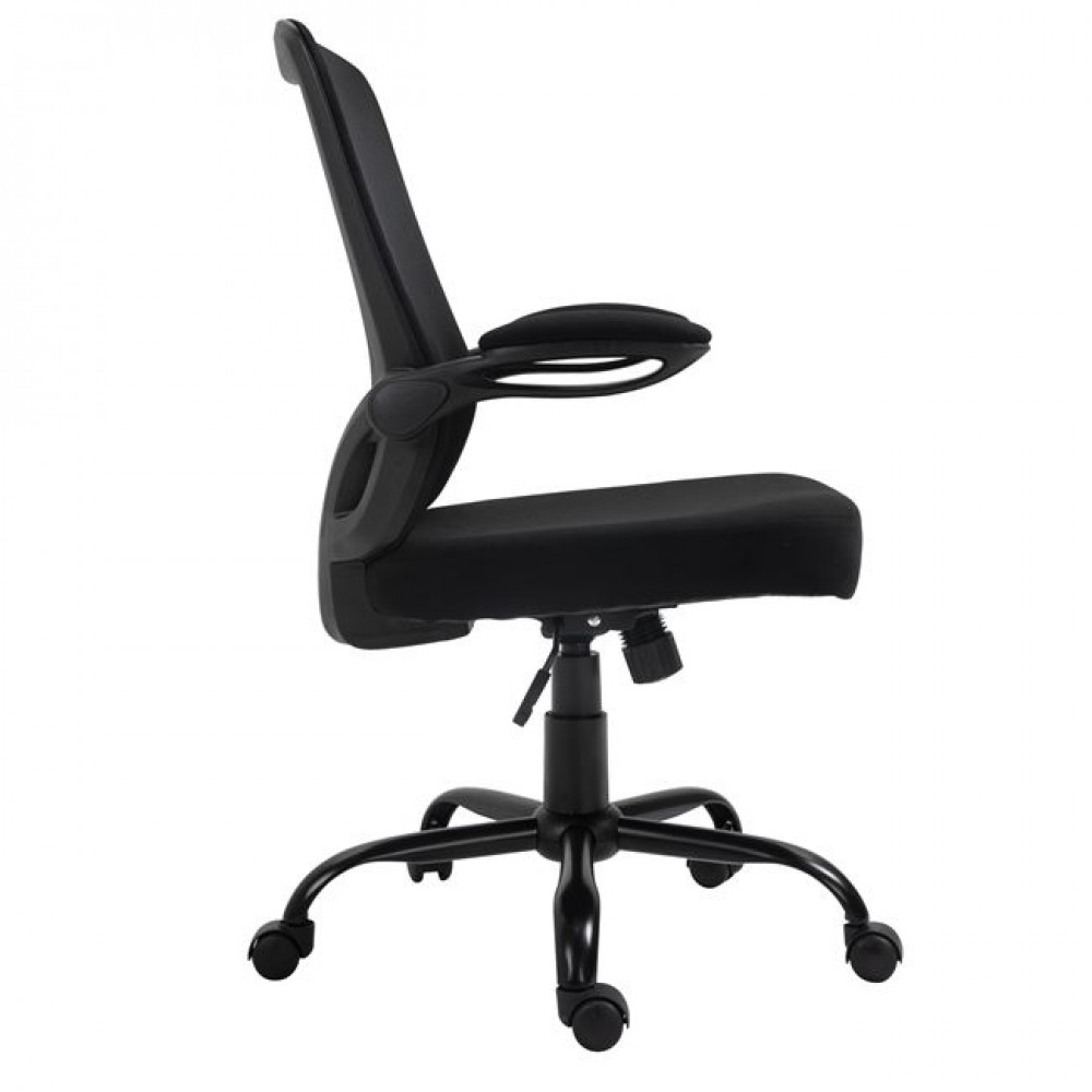 Πολυθρόνα γραφείου "BF2930W" από ύφασμα mesh σε μαύρο χρώμα 60x62x109