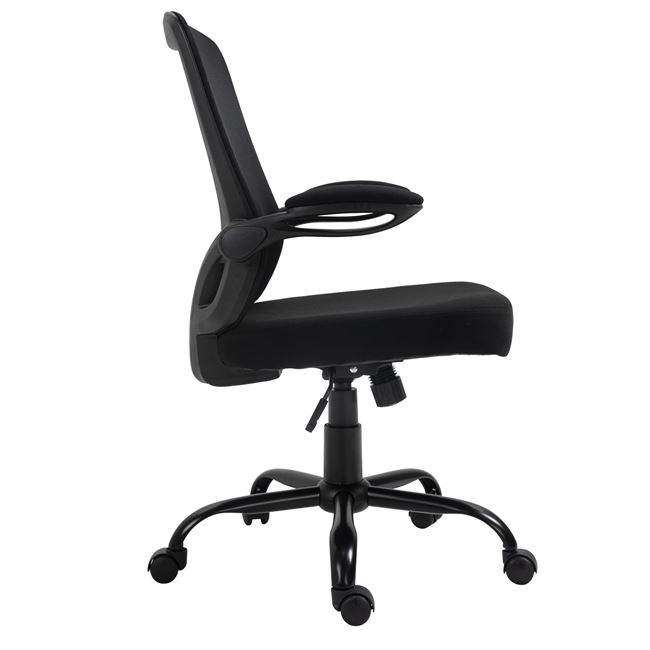 Πολυθρόνα γραφείου "BF2930W" από ύφασμα mesh σε μαύρο χρώμα 60x62x109