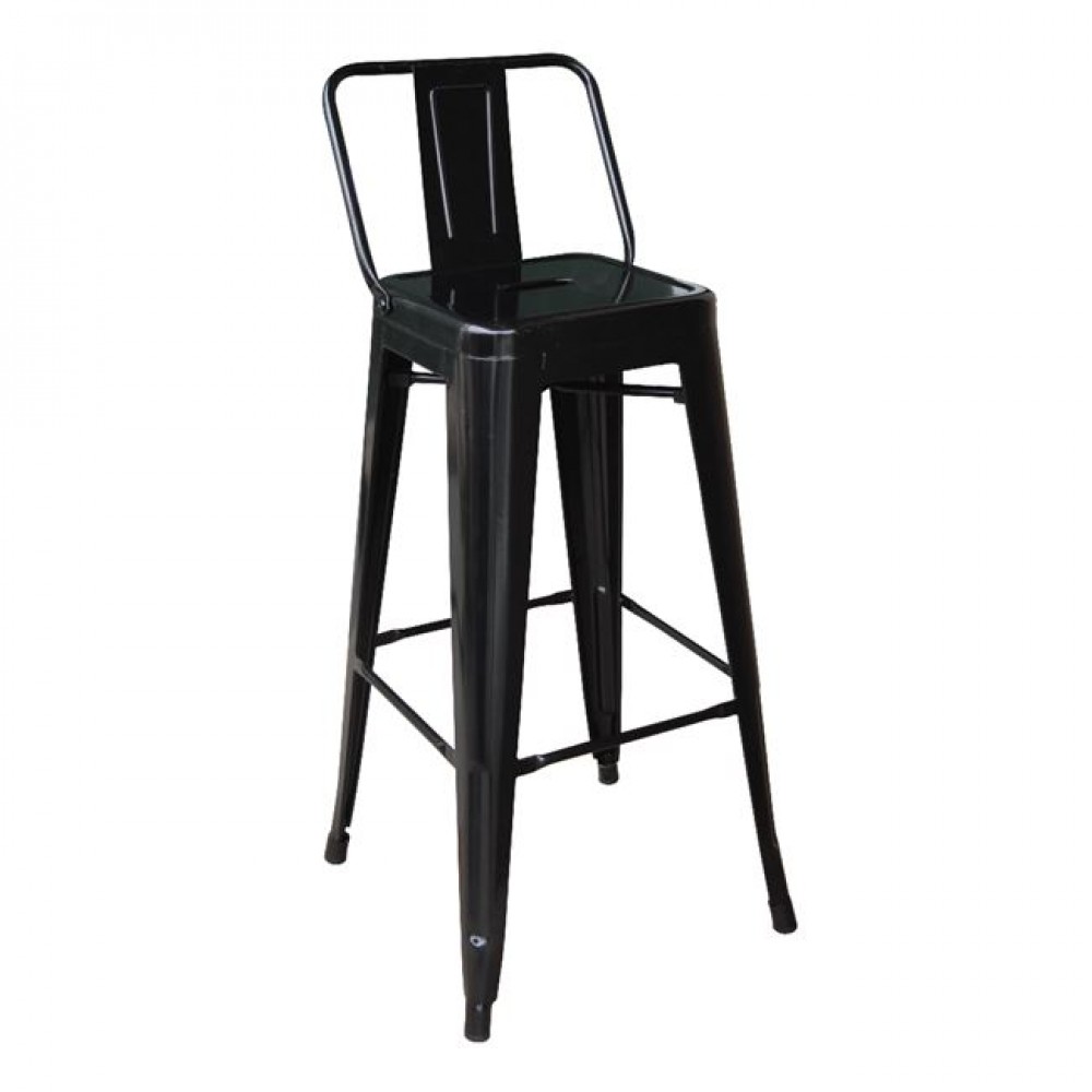 Σκαμπώ "RELIX" από μέταλλο σε μαύρο χρώμα 44x44x96