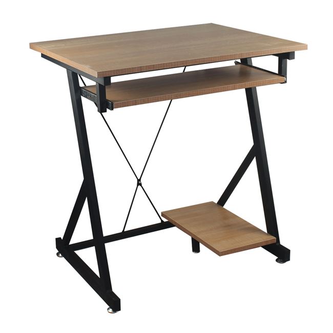 Γραφείο "UNIT" από μέταλλο σε φυσικό/μαύρο χρώμα 70x55x75