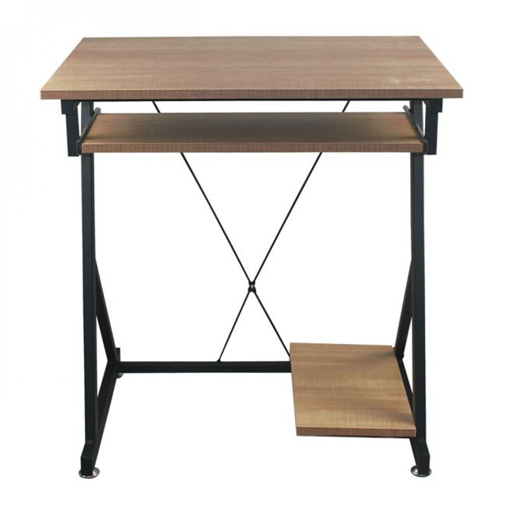 Γραφείο "UNIT" από μέταλλο σε φυσικό/μαύρο χρώμα 70x55x75