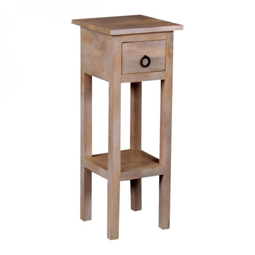 Τραπέζι-stand "CLASSIC" βοηθητικό από ξύλο σε φυσικό χρώμα 25x25x65