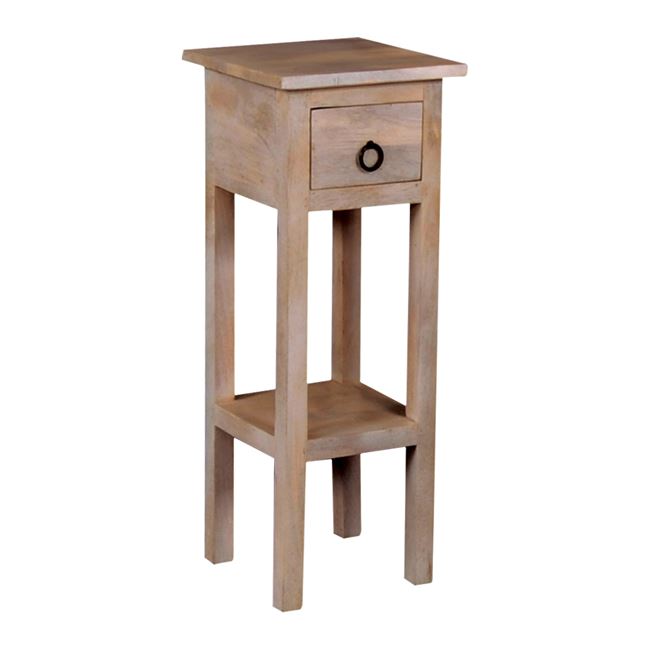 Τραπέζι-stand "CLASSIC" βοηθητικό από ξύλο σε φυσικό χρώμα 25x25x65