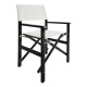 Πολυθρόνα σκηνοθέτη από αλουμίνιο/textilene σε μαύρο/άσπρο χρώμα 54x50x88