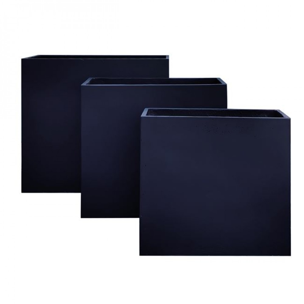 Σετ κασπώ "POT-13" από κεραμικό σε χρώμα μαύρο 81x36x81