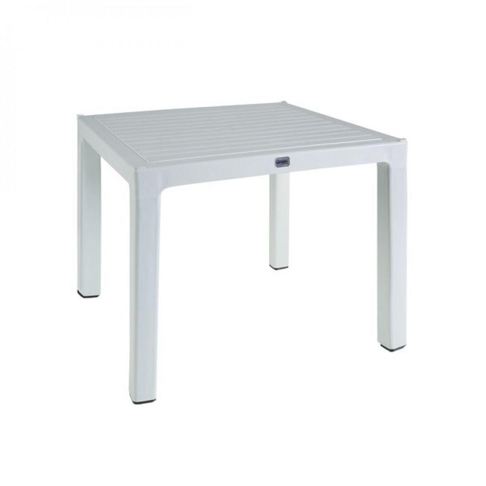 Τραπέζι "TEBO" από PP/πλαστικό σε λευκό χρώμα 90x90x73