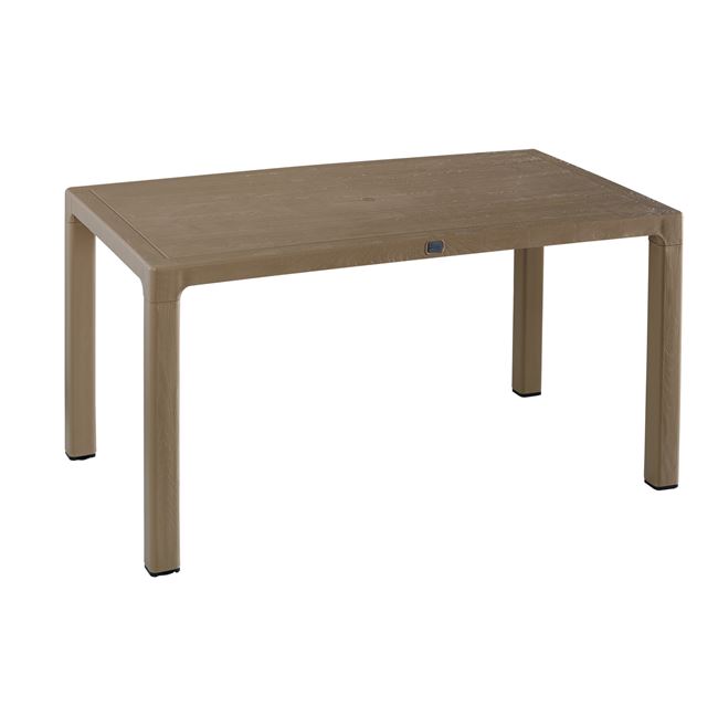 Τραπέζι "TEC" από PP/πλαστικό σε μπεζ/καπουτσίνο χρώμα 150x90x73