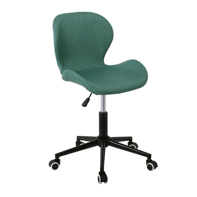 Καρέκλα γραφείου "DOT" από ύφασμα mesh/μέταλλο σε πετρόλ/μαύρο χρώμα 48x49x75