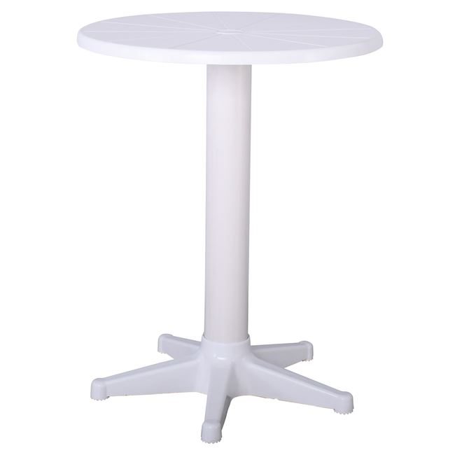 Τραπέζι εξωτερικού χώρου "GAZ" από PP σε λευκό χρώμα Φ60x73