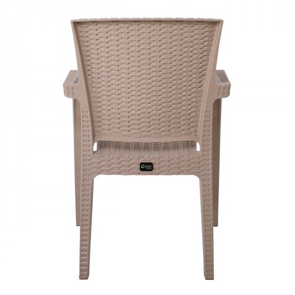 Πολυθρόνα κήπου "LORA" στοιβαζόμενη από πολυπροπυλένιο σε καπουτσίνο χρώμα 57x57x87